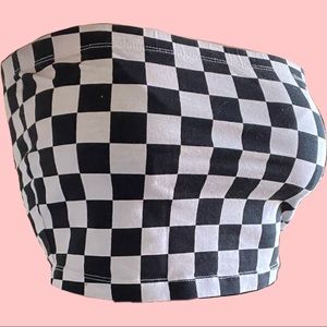 Checkered tube top